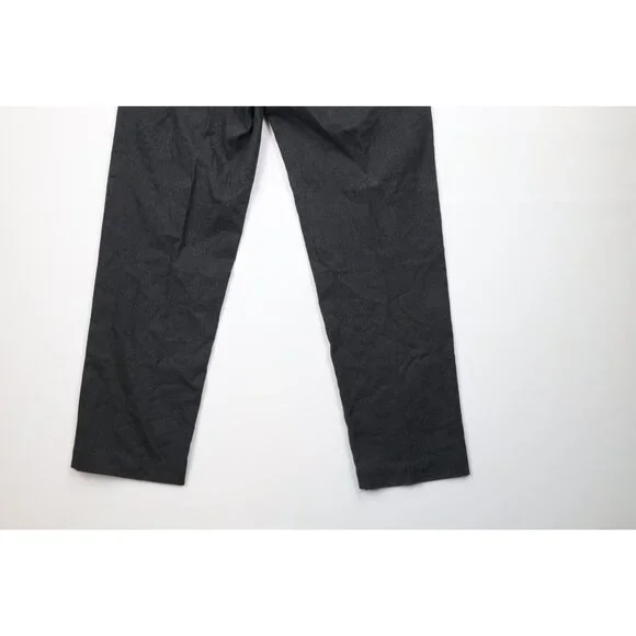 Vintage 90s Ralph Lauren Mens 34x32 Wool Blend Houndstooth Wide Leg Chino Pants